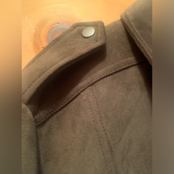 Philosophy Olive Green Faux Leather Zipper Jacket. Women’s size L - Picture 5 of 10